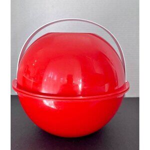 Vtg Red INGRID PARTY BALL Picnic Set Plates, Bowls & Tray